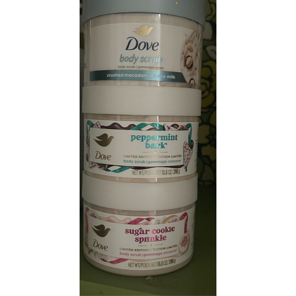 Dove Exfoliating Body Scrub Lot Of 3